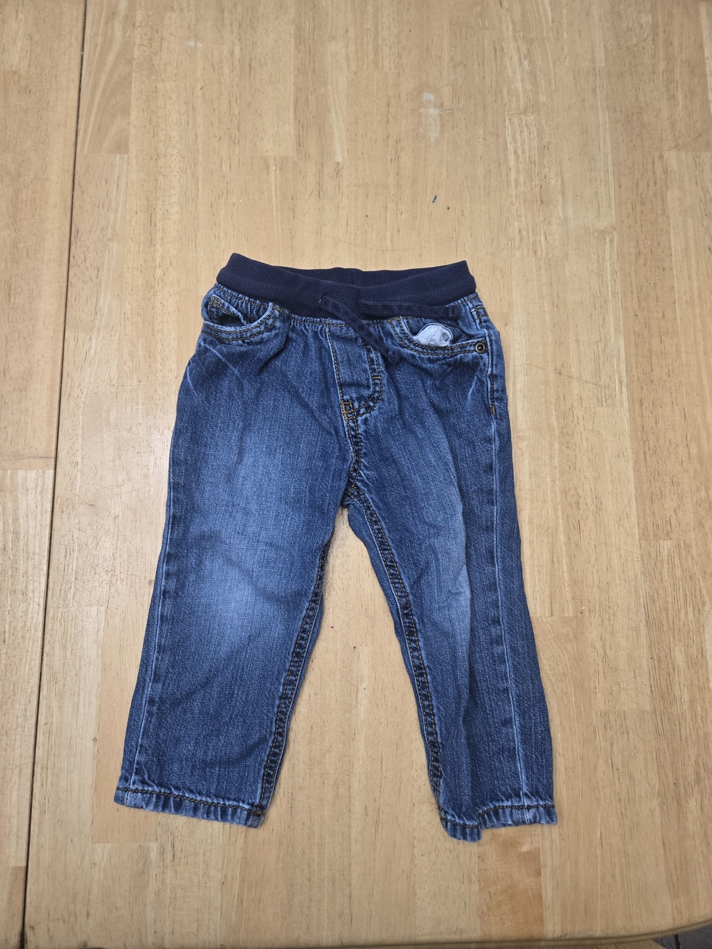 Carter's Dark Blue Pull-On Kids Jeans with Elastic Waistband